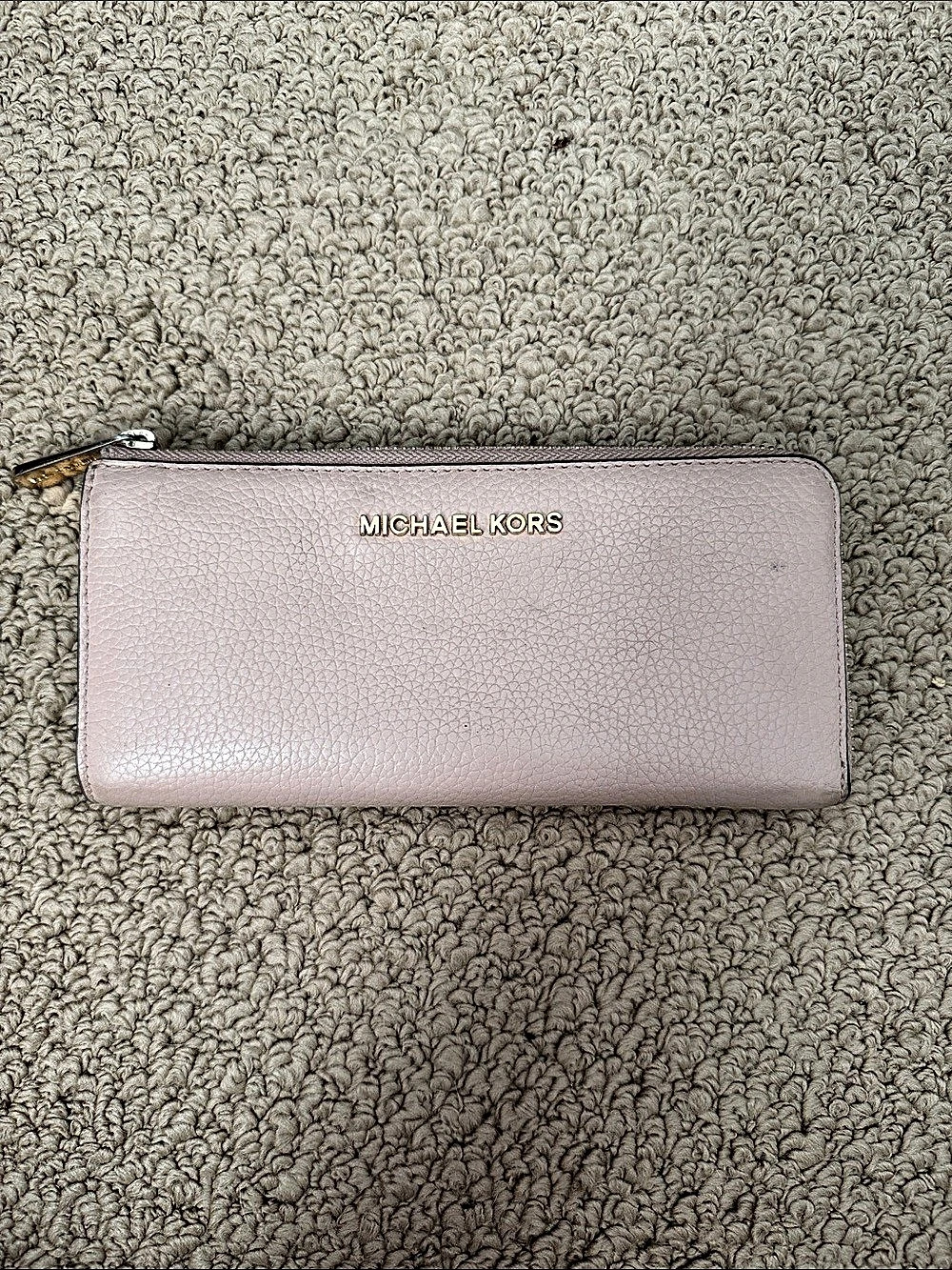 Michael Kors Jet Set Travel Large Pebbled Leather Continental Wallet Continental